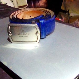 Gucci Blue Belt 42"